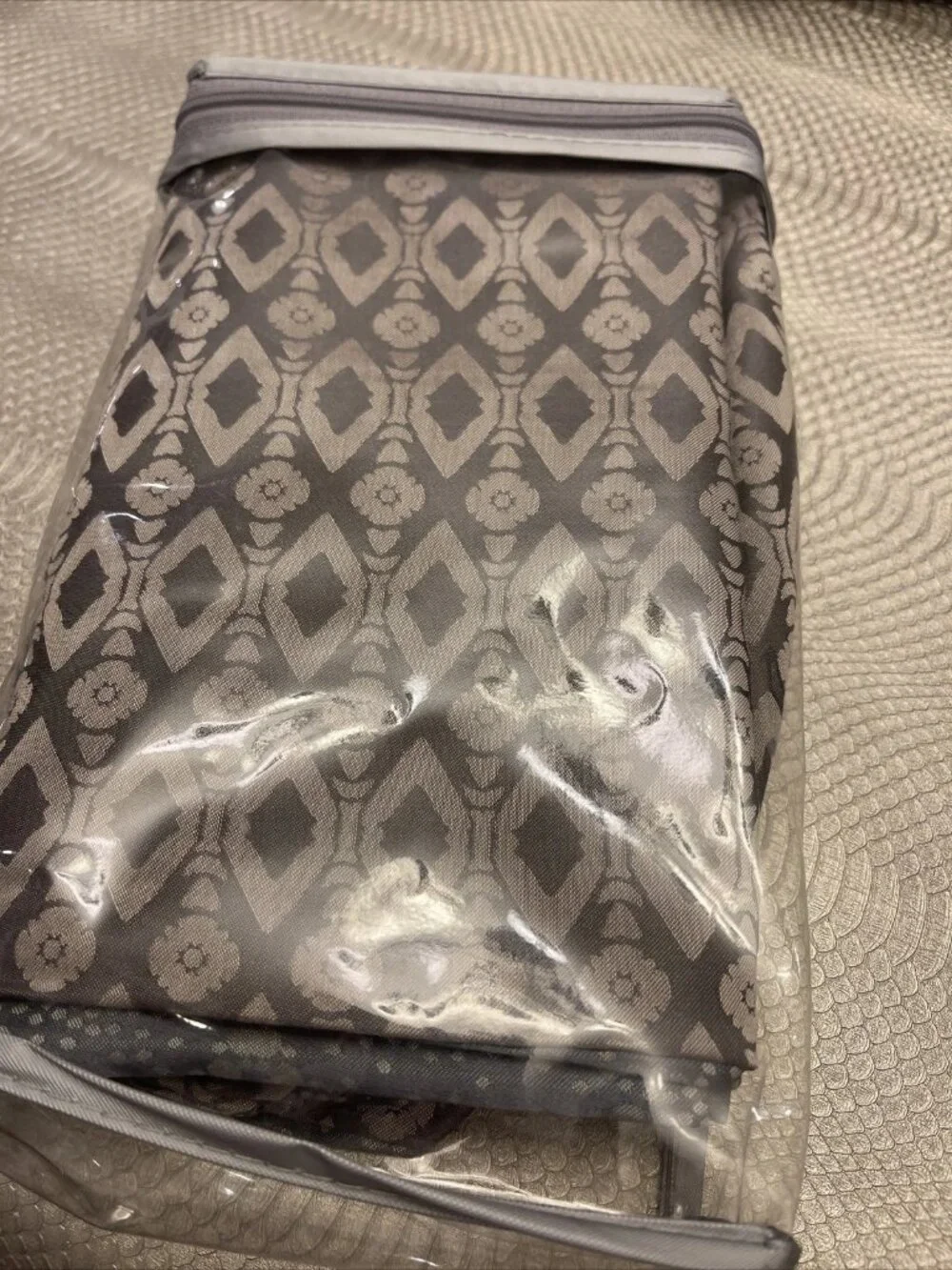 waterford linens king sham alana gray brand new!